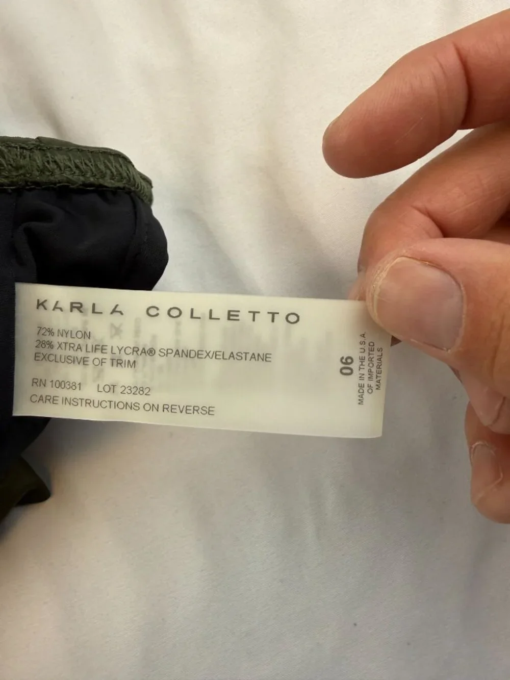 Karla Colletto Maritta Round Neck Womens One Piece Swimsuit Sz 6- 2US XS - Picture 5 of 7